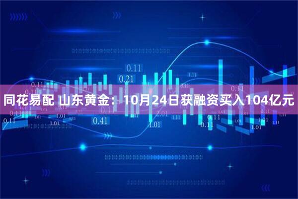 同花易配 山东黄金：10月24日获融资买入104亿元